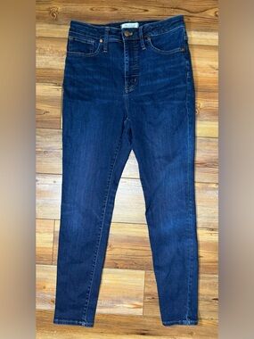 Madewell Curvy High Rise Skinny Jeans Women 29 Dark Wash Stretch Denim